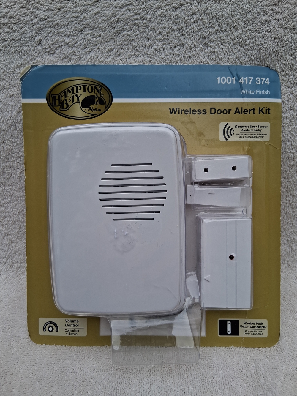 Hampton Bay Wireless Door Alarm Kit Home Security Electronic Sensor NIB